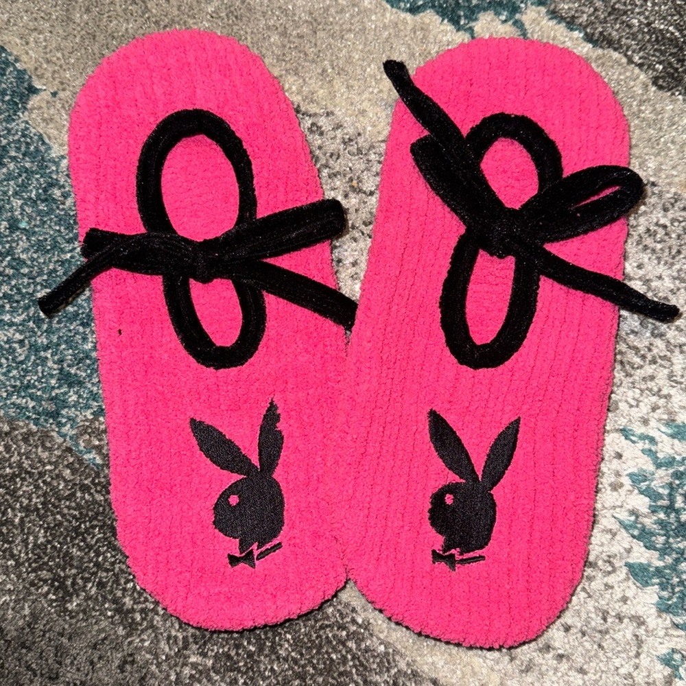 Playboy pink sock slippers